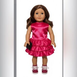 Sparkling Pink Doll Dress with Glitter Sneakers Outfit Only